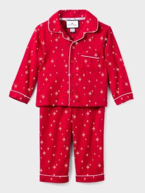 Petite Plume Starry Night Red Christmas Flannel Pajamas, Size 6